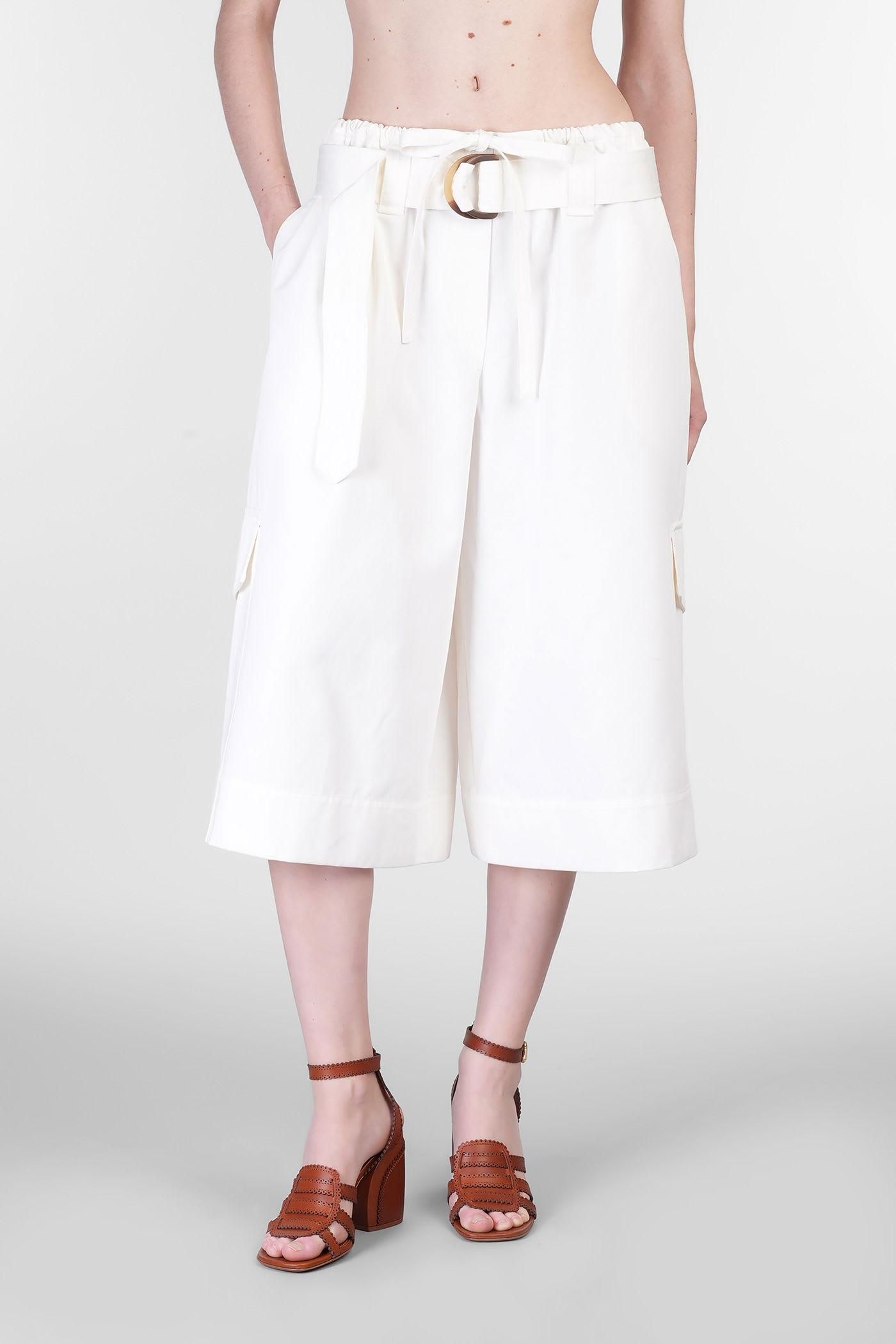 ショートパンツ ZIMMERMANN Women Shorts  Burmudas 2885AR25R CRF Beige Light beige belted shorts Zimmermann - women - ZIMMERMANN