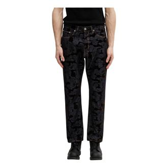 A Bathing Ape Jeans con Stampa Mimetica Floccata - - Jeans - Uomo - Blu - L