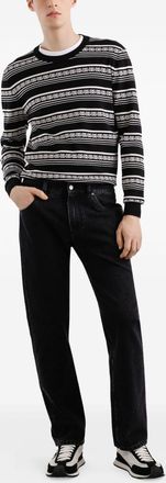 Dolce & Gabbana Mens Pullover With Logo - Black Silk - Size EU 48 (Mens)