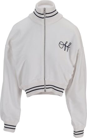 Off-white White Logo Mock Collar Sweatshirt