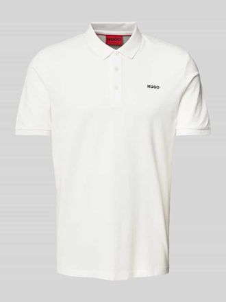 HUGO BOSS Poloshirt mit Label-Print Modell Donos in Kitt, Gr&ouml;&szlig;e S