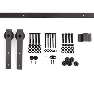 HOMCOM Homcom - Herraje 200cm Para Puerta Corredera De Madera Gu&iacute;a Riel Con Tornillos Carga 90kg