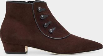 Manolo Blahnik Hironu Suede Ankle Boots