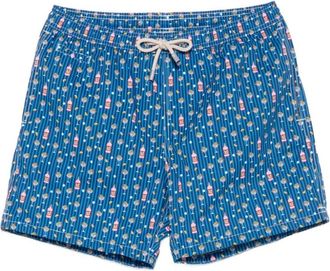 MC2 Saint Barth Gin Lover Strepen 1761 Zwemshorts - Heren - Strandmode - Blauw - 2XL - Polyester - Badmode