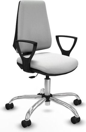 Piqueras y Crespo Piqueras Y Crespo - Elche Cp Bali Blanco Brazos Fijos Base Cromada Ruedas Nailon 65mm