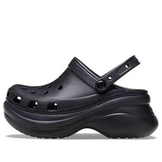 Crocs (WMNS) Crocs Small Whale Retro Crocs Thick Sole Black Sandals 206302-001