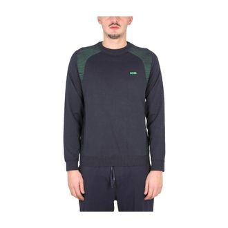 HUGO BOSS Jersey con logo frontal Crowling - Knitwear - Hombre - Azul - S