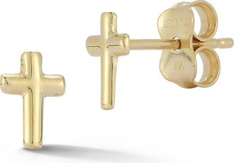 Ember Fine Jewelry Cross Stud Earrings in Gold at Nordstrom Rack
