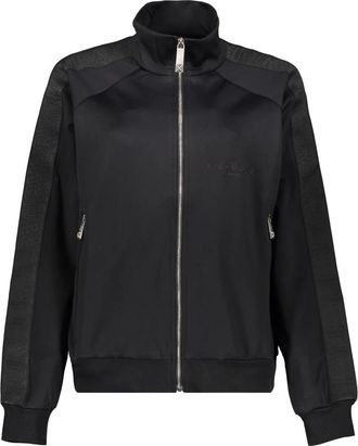 John Richmond Logo Band Full Zip Hoodie - Dames - Vesten met rits - Zwart - L - Katoen - Hoodies & sweatvesten