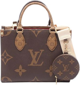 Louis Vuitton Borsa a tracolla OnTheGo PM con monogramma Reverse Giant 2021-2025 - Marrone