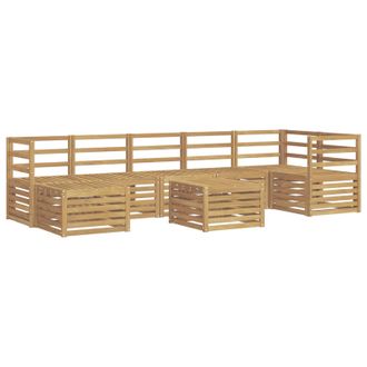 vidaXL Conjunto De Sof&aacute;s De Exterior 8 Pcs Blanco 59 X 59 X 37 Cm Vidaxl