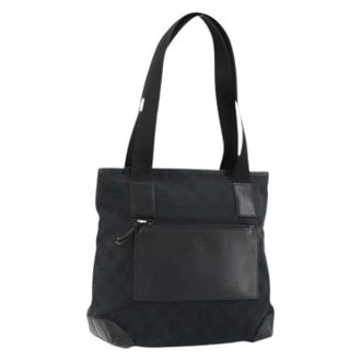 Gucci Pre-owned Tote Bags, female, Black, Size: ONE SIZE Pre-owned GG Canvas Tote