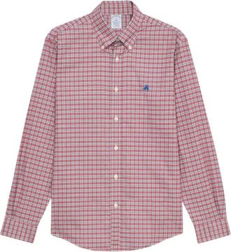 Brooks Brothers Oxford Regular - Heren - Casual Overhemden - Rood - S - Katoen - Overhemden