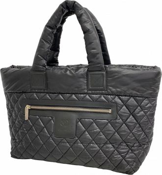 Chanel Black Nylon Tote Bag (Pre-Owned)