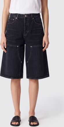 Haikure Pantaloncini Bermuda in denim di cotone a vita alta e cinque tasche