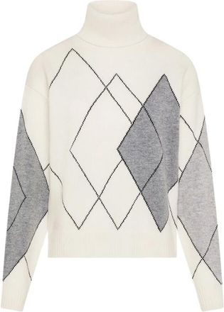 Seventy Truien & Vesten, Dames, Wit, M, Wol, Dolcevita met intarsia
