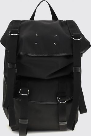 Maison Margiela Zaino in nylon con logo Four Stitches e chiusura a patta