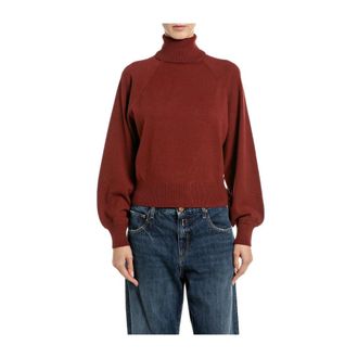 Replay Turtleneck Sweater - Dames - Coltruien - Rood - M - Polyester - Truien & Vesten