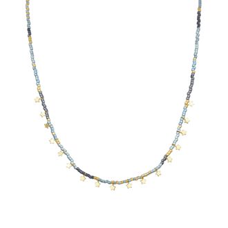 Luxenter Sterling Zilver 925 Ketting Afgewerkt in 18K Geel Goud - Moo