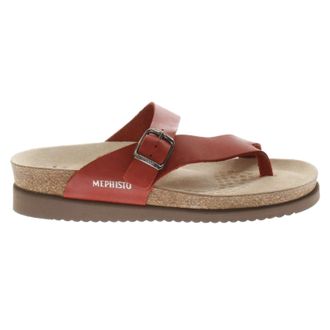 Mephisto Mephisto Helen Leather Womens Hook and Loop Sandals - Red - Size:UK 6.5