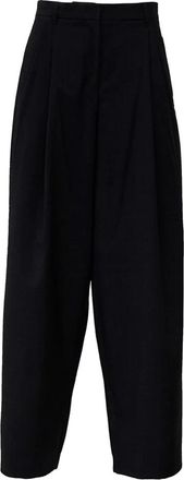 Max Mara Broeken, Dames, Zwart, 2Xs, Wol, Wide Broeken