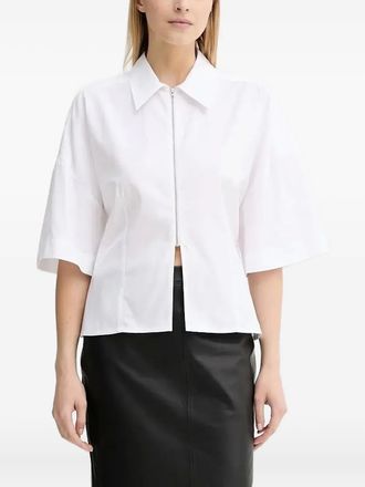 Won Hundred zip-front collared shirt - White