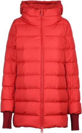 Herno Lange donsjas met ritssluiting - Dames - Winterjassen - Rood - 2XL - Jassen