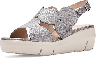 Wonders D-8210 Womens Wedge Shoes Max Plomo : 7.5 M, Leather