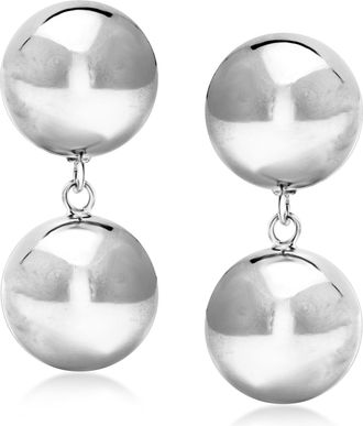 Ross-Simons Italian Sterling Silver Double-Bead Drop Earrings