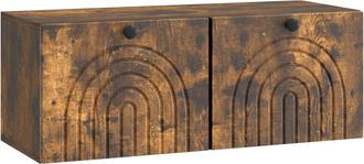 vidaXL Mueble Para Tv De Pared Roble Ahumado 78,5 X 31 X 30 Cm Vidaxl