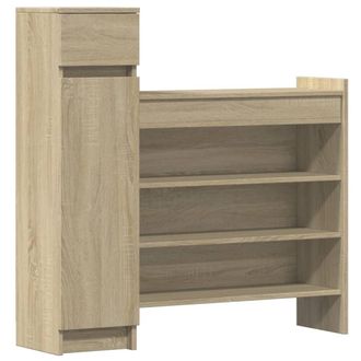vidaXL Vidaxl - Zapatero Madera De Ingenier&iacute;a Roble Sonoma 100,5x28x100 Cm