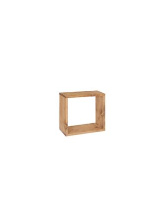 Deco Wood Estanteria de madera maciza en tono marr&oacute;n claro