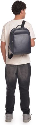 Luisa Vannini Blauw Rundleer Tas