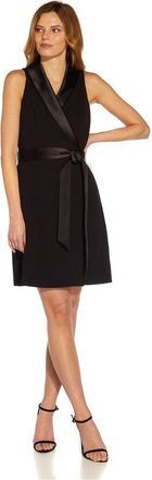 Adrianna Papell Crepe Tuxedo Dress