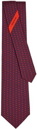Ferragamo Gancini silk tie - men - Silk/Wool - One Size - Blue