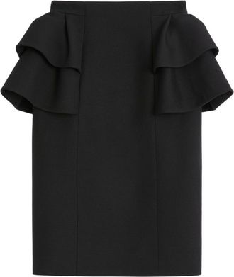 Valentino Garavani Wool And Silk Midi Skirt