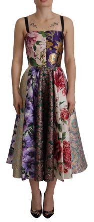 Dolce & Gabbana Floral A-lijn Jurk Multikleur