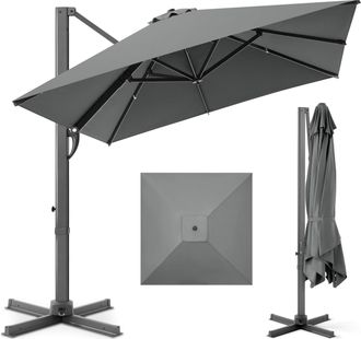 Best Choice Products 10x10ft Cantilever Patio Umbrella, 5-year Fade Resistant 260 GSM Canopy, Aluminum Frame