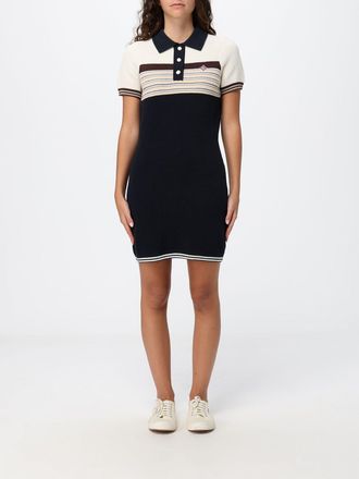 Casablanca Striped Wool-Blend Knit Mini Polo Dress