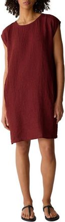 Eileen Fisher Linen Shift Dress in Sun Dried Tomato at Nordstrom, Size Medium