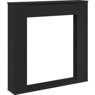 vidaXL Fireplace Surround Black 100x20x100 cm Engineered Wood Vidaxl