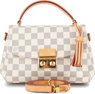 Louis Vuitton White Damier Azur Coated Canvas Croisette White (Authentic Pre- Loved)