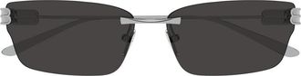 Balenciaga Bb 0487S Zonnebrillen - unisex - Zonnebrillen - Grijs - 63 MM - Accessoires
