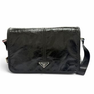 Prada Black Leather Shoulder Bag (Pre-Owned)