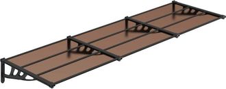 vidaXL Marquesina De Puerta Policarbonato Negro 297,5x90 Cm Vidaxl