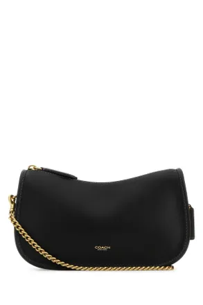 Coach Black Leather Waverly Shoulder Bag