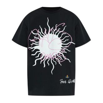 Vivienne Westwood T-Shirts, male, Black, Size: 2XL T-shirt with print