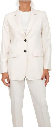 Marella Giacca Emme - Dames - Blazers - Wit - L - Leer - Jassen