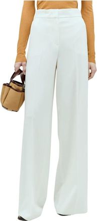 Max Mara Broeken, Dames, Wit, M, Cady Smokingbroek