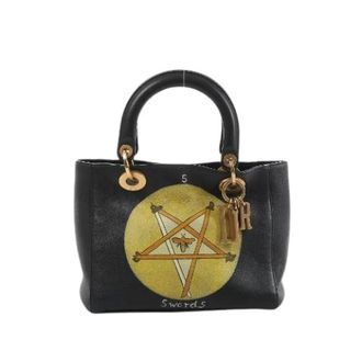 Dior Pre-owned Handbags, female, Black, Size: ONE SIZE Pre-owned Lady Dior Medium Handbag
